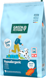 Trockenfutter Hund mit Insekten, hypoallergen Green Petfood