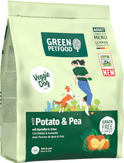 Trockenfutter Hund mit Kartoffel & Erbse, veggie Green Petfood
