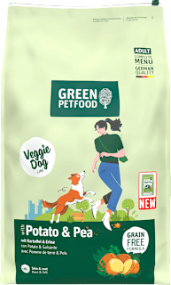 Trockenfutter Hund mit Kartoffel & Erbse, veggie Green Petfood