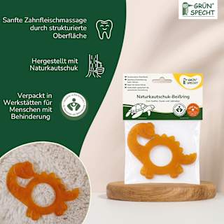 Beißring Naturkautschuk, Dinosaurier Grünspecht