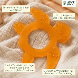 Beißring, Naturkautschuk, Schildkröte Grünspecht