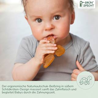 Beißring, Naturkautschuk, Schildkröte Grünspecht