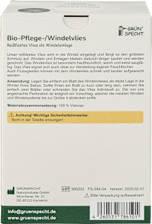 Bio-Pflege-/Windelvlies, 70 Blatt Grünspecht