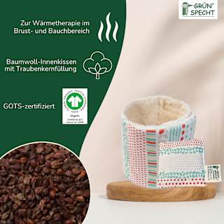 Brust-und Bauchwickel BIO, Größe 1 (1-12 Monate) GOTS Grünspecht