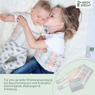 Brust-und Bauchwickel BIO, Größe 1 (1-12 Monate) GOTS Grünspecht