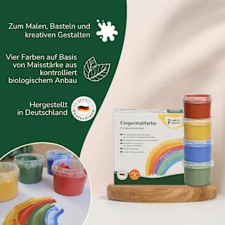 Fingermalfarbe Set 4tlg. Grünspecht