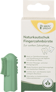Fingerzahnbürste Naturkautschuk Grünspecht