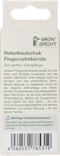 Fingerzahnbürste Naturkautschuk Grünspecht