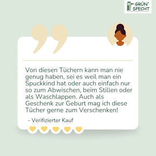 Pflege-/Waschtücher, 30 x 30 cm, weiß/taupe  Grünspecht