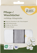Pflege-/Waschtücher, 30 x 30 cm, weiß/taupe  Grünspecht