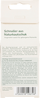 Schnuller Naturkautschuk, Gr. 1, 0-6 Monate Grünspecht