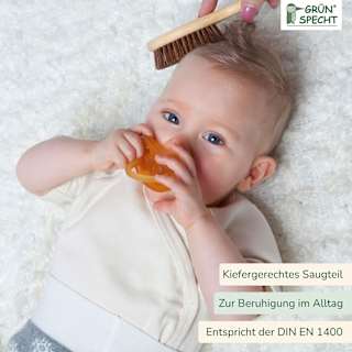 Schnuller Naturkautschuk, Gr. 1, 0-6 Monate Grünspecht