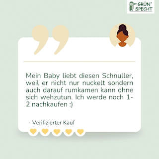 Schnuller Naturkautschuk, Gr. 1, 0-6 Monate Grünspecht