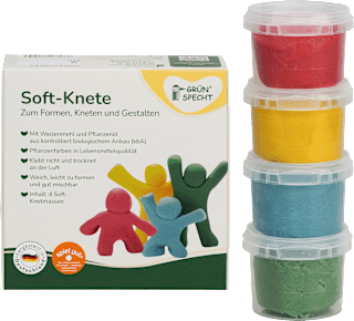Soft-Knete Set 4tlg Grünspecht
