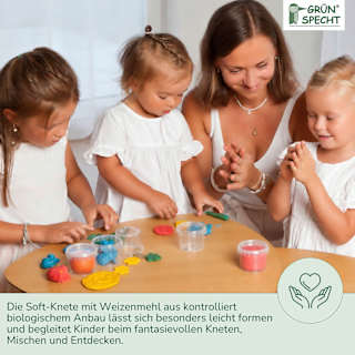 Soft-Knete Set 4tlg Grünspecht