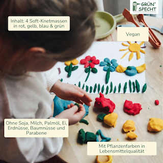 Soft-Knete Set 4tlg Grünspecht