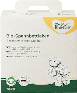 Spannbettlaken, weiß  Grünspecht