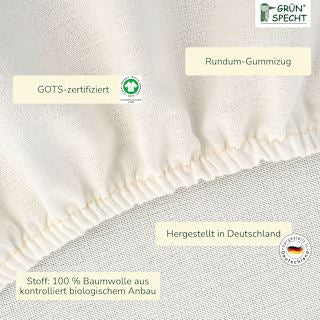 Spannbettlaken, weiß  Grünspecht