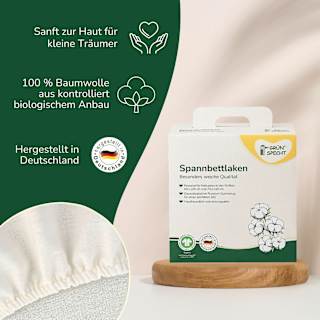 Spannbettlaken, weiß  Grünspecht