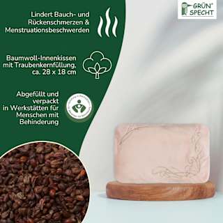 Traubenkern Bauch- und Rückenkissen Grünspecht