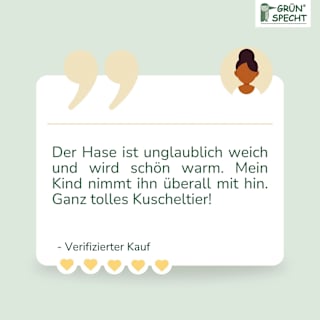 Wärme-Kuscheltier, Hase Grünspecht