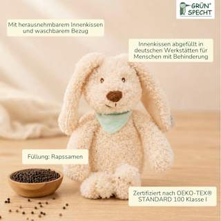 Wärme-Kuscheltier, Hase Grünspecht