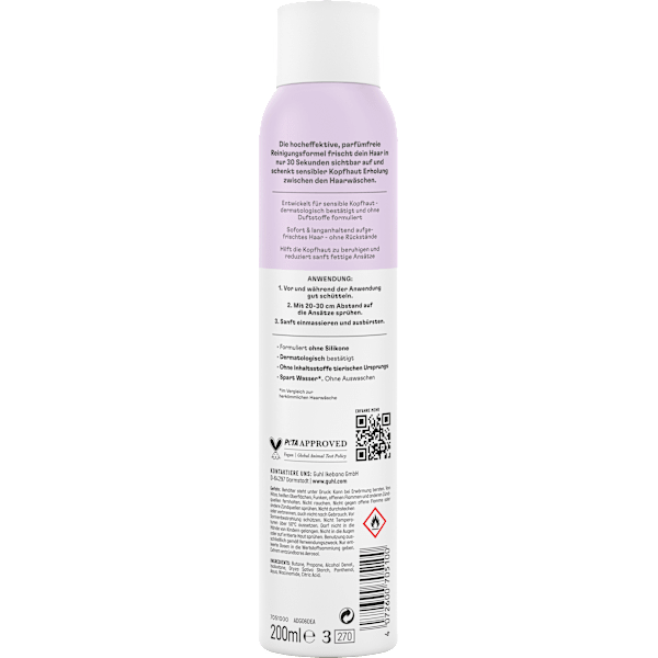 Trockenshampoo 30_sek Kopfhaut Sensitiv & Frische GUHL