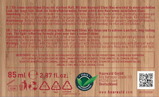 Haarwachs Red Wax Natürlicher Glanz HAARWALD