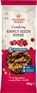 Cranberry Kekse, Simply Seeds, glutenfrei Hammermühle