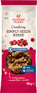 Cranberry Kekse, Simply Seeds, glutenfrei Hammermühle