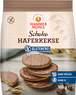 Haferkekse, Vollmilchschokolade, glutenfrei Hammermühle