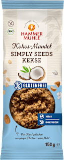 Kokos-Mandel Kekse, Simply Seeds, glutenfrei Hammermühle