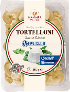 Nudeln, Tortelloni Ricotta & Spinat, glutenfrei Hammermühle