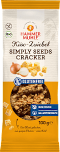 Simply Seeds Cracker, Käse-Zwiebel, glutenfrei Hammermühle