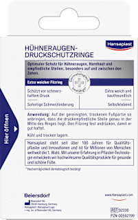 Hühneraugen Druckschutzringe Hansaplast