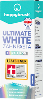 Zahnpasta Ultimate White + Hyaluron happybrush