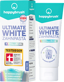 Zahnpasta Ultimate White + Hyaluron happybrush