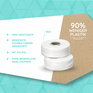 Zahnseide Clean gewachst Nachfüller (2x40 m) happybrush