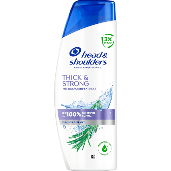 Shampoo Anti-Schuppen Thick & Strong mit Rosmarin-Extrakt  head&shoulders