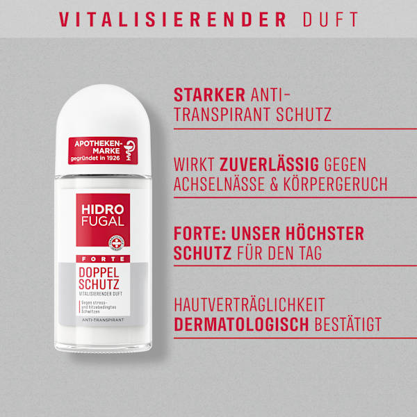 Antitranspirant Deo Roll-on Forte Doppelschutz Hidrofugal
