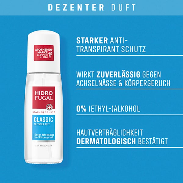 Antitranspirant Deo Zerstäuber Classic Hidrofugal