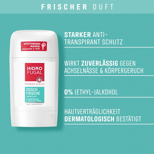 Antitranspirant Deostick Dusch Frische Hidrofugal