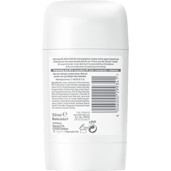Antitranspirant Deostick Dusch Frische Hidrofugal