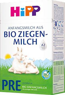 Anfangsmilch Pre aus Ziegenmilch von Geburt an HiPP