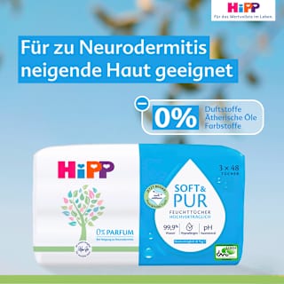 Feuchttücher Soft & Pur 3x48 St. HiPP Babysanft
