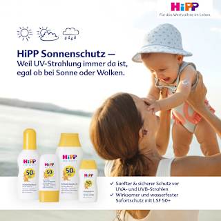 Sonnencreme Gesicht Kids, ultra sensitiv, LSF 50+ HiPP Babysanft