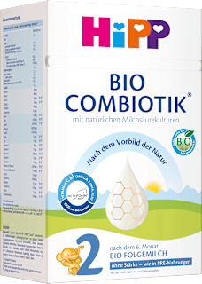 Folgemilch 2 Combiotik ohne Stärke nach dem 6. Monat HiPP