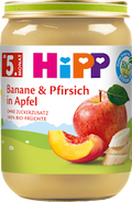 Früchte Banane und Pfirsich in Apfel ab 5. Monat HiPP