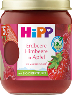 Früchte Erdbeere Himbeere in Apfel ab 5.Monat HiPP