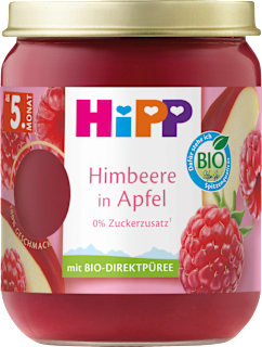 Früchte Himbeere in Apfel ab dem 5. Monat HiPP